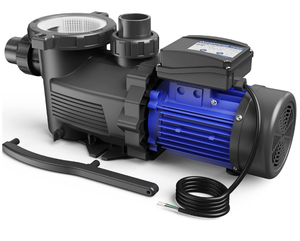 lot 2 image: AQUASTRONG 2HP InAbove Ground Pool Pump with Timer, 115V, 8917GPH, High Flow