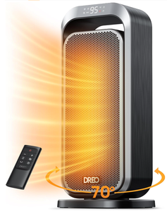 lot 167 image: Dreo Space Heaters for Indoor Use, Portable Heater with 70°Oscillation, 1500W Electric Heaters with Remote