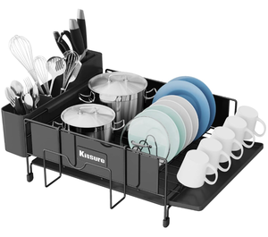 lot 172 image: Kitsure Dish Drying Rack Large - Stainless Steel Dish Rack for Kitchen Counter