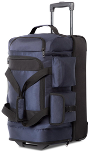 lot 174 image: 22 Coolife Rolling Duffel Travel Duffel Bag Wheeled Duffel Suitcase Luggage 8 Pockets