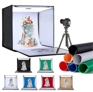 lot 188 image: Light Box Photography with 160LED Lights and 6 Color Backdrops Photo Box with Lights