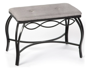 lot 257 image: Mango Steam Vanity Seat for Makeup Room, Dressing Stool, Entryway Bench