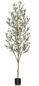 lot 265 image: Kazeila Artificial Olive Tree Tall Faux Silk Plant for Home Office Decor