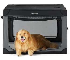 lot 266 image: Lesure Soft Collapsible Dog Crate - Portable Travel Dog Crate for Extra Large Dogs Indoor & Outdoor