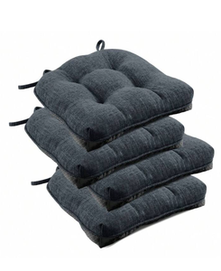lot 436 image: LOT OF 4 Downluxe Indoor Chair Cushions For Dining Chairs.16x16