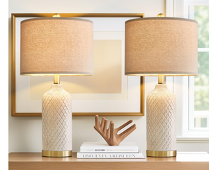 lot 439 image: 24.25 Modern Ceramic Table Lamps