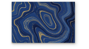 lot 461 image: Navy Gold Marble Swirl Modern Abstract Square Area Rug. 62x46