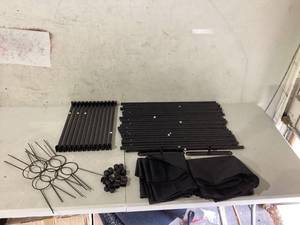lot 494 image: Morngardo 4 Panel Folding Privacy Screens. 65W x 68H