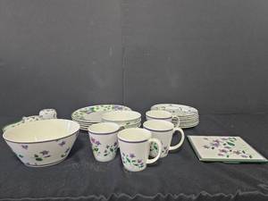 Partial Sets of Waverly Garden Room Dinnerware - Sweet Violet and Heirloom Garden Collections