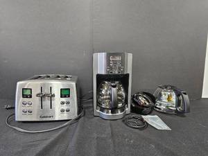 Cuisinart 4 Slice Toaster, Mr. Coffee Coffee Maker w Additional Pot and Accessories