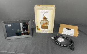 Digital Picture Frame w Cord, Amazon Basics Extension Cord, Barn w Truck Glitter Globe