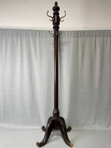 Dark Wood Coat  Hat Hanger