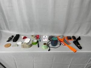 Various Houseware Items  2 Outlet Multiplier  Lamp with Scented Wax  Clay Thrower and More