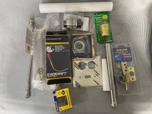 Tote Full of Various Electrical Parts and Small Parts