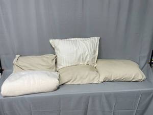 Beige Pillows  Large Fleece Blanket