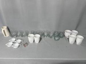 Coffee Cups  Low Ball Glasses  Creamer Cups