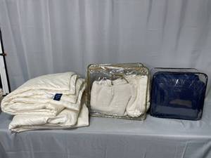 Chaps Home Comforter 90x96  Two Blankets with Bag