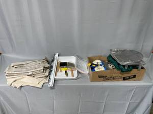 Painting Supplies Inc Drop Cloths, Brushes, Trays, Knee Pads, ETC