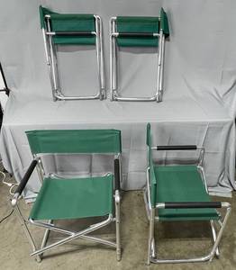 Texan Saddles Set of 4 Nice Very Sturdy Folding Chairs