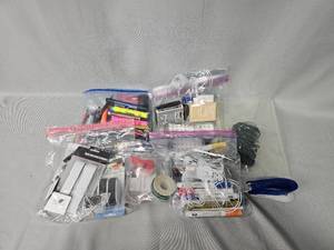 Various Office Supplies, Hook & Loop Fasteners & Magnifying Glasses
