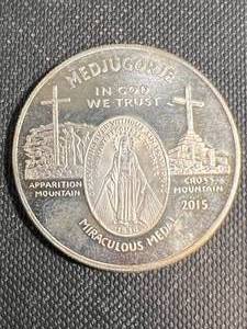 1 TROY OZ .999 FINE SILVER QUEEN OF PEACE ROUND