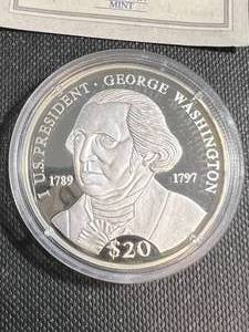 $20 GEORGE WASHINGTON COMMEM SILVER DOLLAR