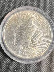 1923-S US PEACE SILVER DOLLAR IN AIRTITE