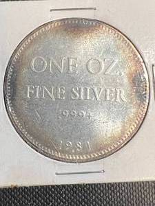 1 TROY OZ .999 FINE SILVER ROUND