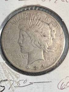 1934-S US PEACE SILVER DOLLAR