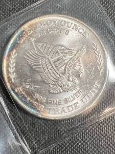 1 TROY OZ .999 FINE SILVER US ASSAY OFFICE ROUND