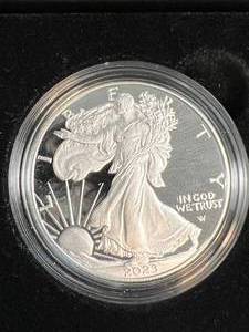 2023 PROOF AMERICAN SILVER EAGLE 1 TROY OZ .999 FINE SILVER