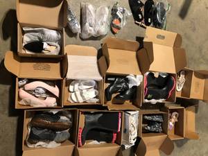 lot 14 image: Lot of Assorted Shoes Various Models and Sizes and Conditions  Customer Returns See Pictures