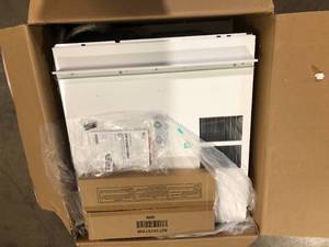 lot 22 image: LG 18,000 BTU 230208V Window Air Conditioner Cools 1000 Sq. Ft. with Heater and Wi-Fi Enabled in White Customer Returns See Pictures