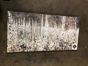 lot 25 image: Graham & Brown 47 in. x 24 in. Neutral Watercolor Wood by Graham and Brown Printed Canvas Wall Art Customer Returns See Pictures