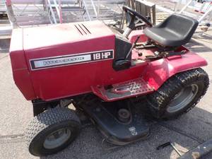 lot 3 image: MTD Mower 18 HP Hydrostatic with Blade and 50 Mower