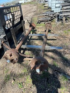 lot 41 image: Two trailer house axles with springs electric brakes