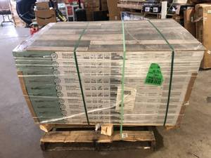 lot 1 image: Pallet of  TrafficMaster Mena Creek Oak 7 mm T x 7.56 in. W Water Resistant Laminate Wood Flooring (26.6 sqftcase)  Customer Returns See Pictures