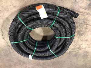 lot 38 image: Advanced Drainage Systems 3 in. x 100 ft. Singlewall Perforated Drain Pipe   Customer Returns See Pictures