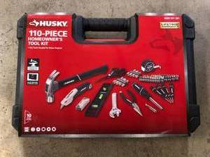 lot 24 image: Husky 110-Piece Homeowners Set    Customer Returns See Pictures