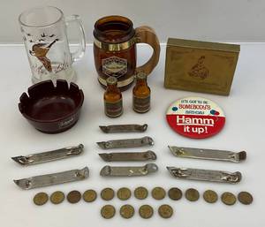 lot 11 image: Misc. Vintage Beer Advertising Items Including Hamms & More