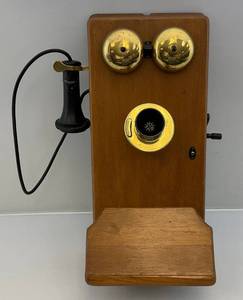 lot 16 image: Vintage Wooden Wall Phone (No Internal Parts)