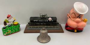 lot 36 image: Misc. Vintage Banks Including Popeye & More