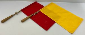lot 78 image: Vintage Soccer Referee Flags