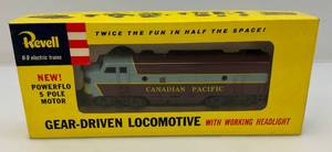 lot 90 image: Vintage Rivell H-O Electric Trains CANADIAN PACIFIC HO Scale Locomotive With Powerflo 5 Pole Motor & Working Headlamp (NIB)