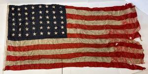 lot 102 image: Vintage (48) Star Flag 54 x 108 (See Photos For Condition)