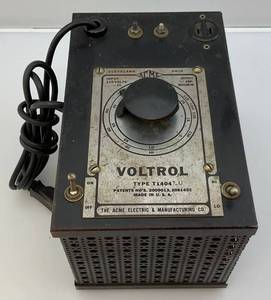 lot 112 image: Vintage Acme Electric Voltrol Type T1404