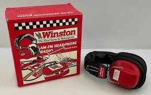 lot 113 image: Vintage Winston Motorsports AM-FM Headphone Radio (NIB)