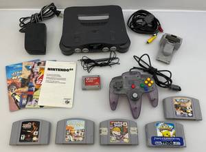 lot 184 image: Vintage Nintendo 64 With Games