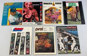 lot 188 image: Vintage Minnesota Football, Baseball Programs & More