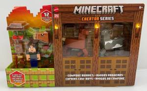 lot 198 image: Minecraft Creator Series Cowpoke Buddies 3.25-Inch Playset 2022 Mattel (NIB)